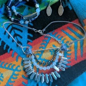 NEW Silpada Blue Montana SS&Stone Necklace & bracelet
